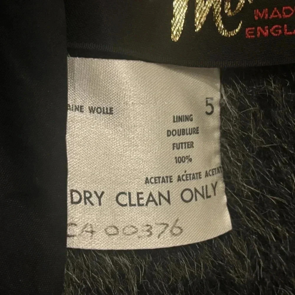 Vintage Dereta London Mohair Plaid Coat – 60s Mod, Old Money Style - Picture 5 of 6